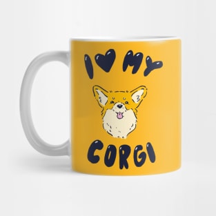 I Love My Corgi Mug